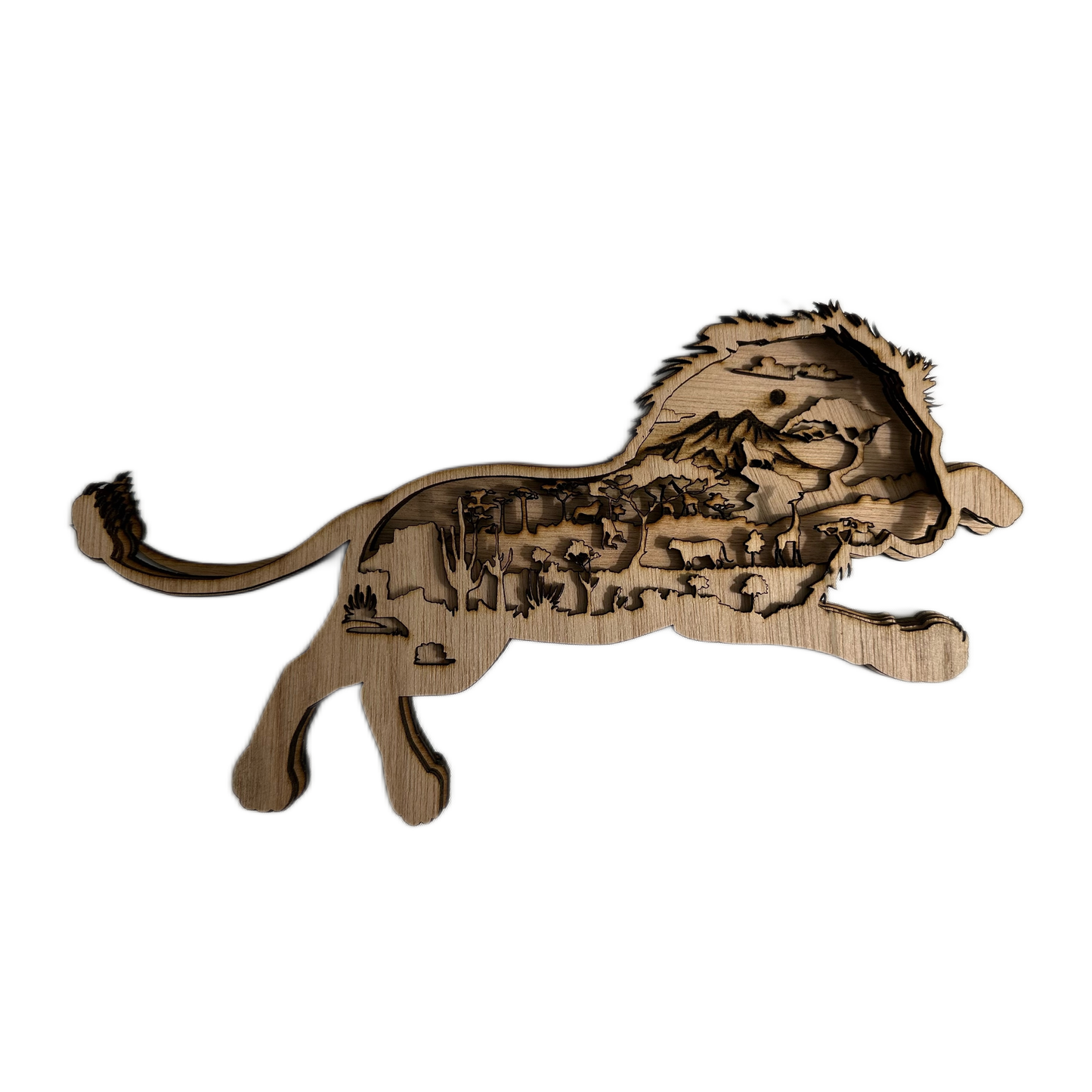 Lion 3D Laser Cut